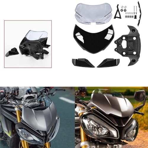 Cache-Phare et Pare-Brise Moto Premium pour Speed Triple 1200 RS Black
