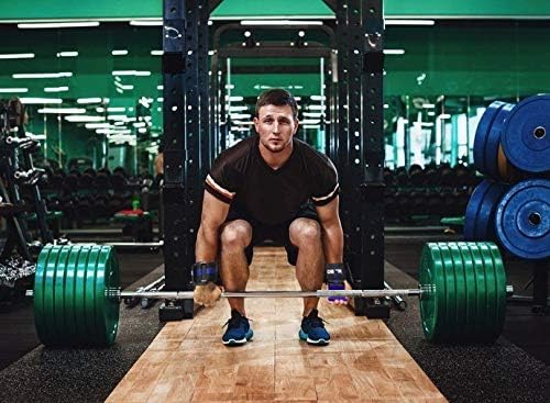 Miniatura 2 de DEFY Challenge Your Fear Ganchos para levantamiento de pesas, correas de muñeca de alta resistencia para dominadas, neopreno acolchado grueso, doble