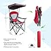 ALPHA CAMP Mesh Canopy Chair Folding Camping Chair - Red