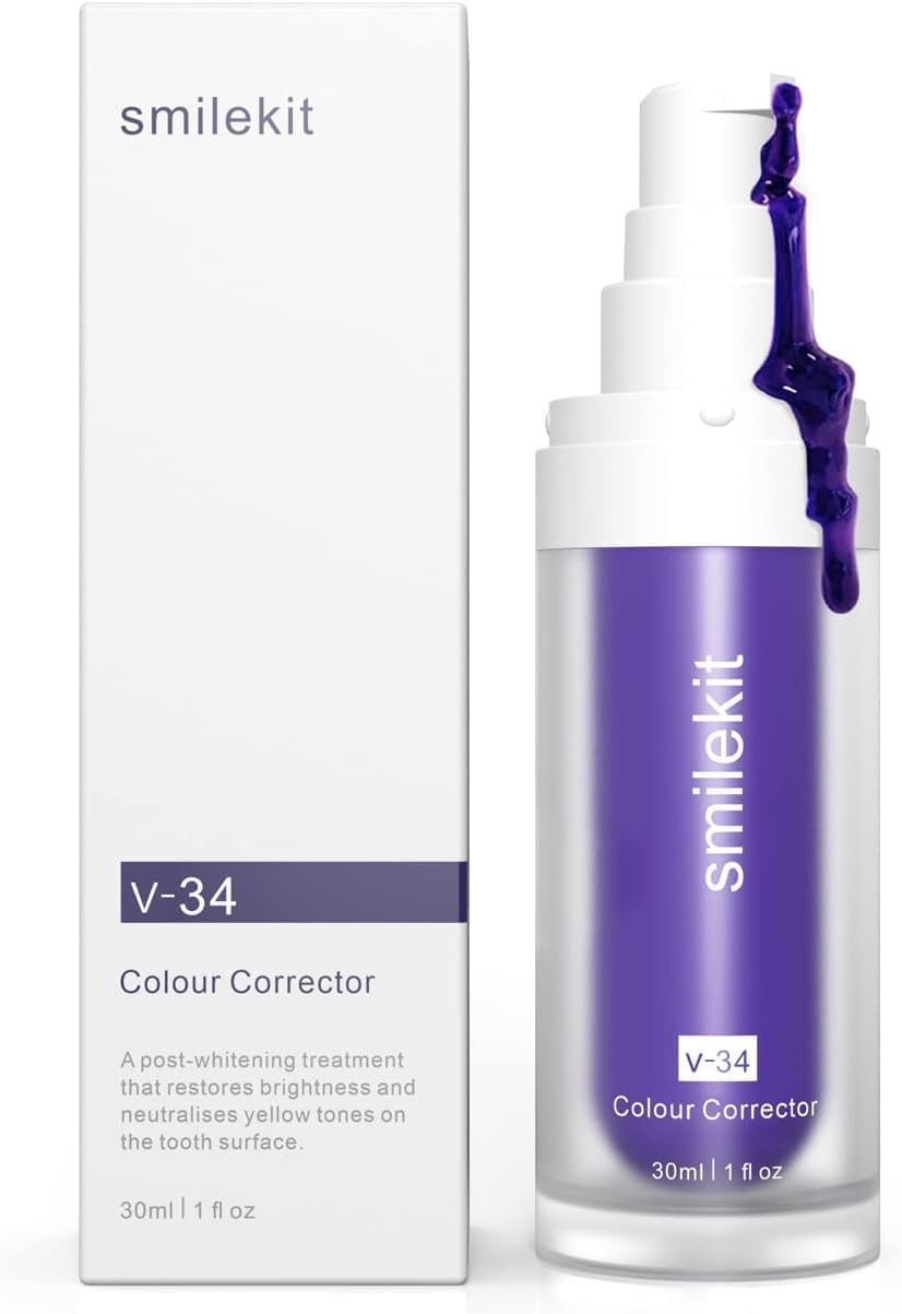 Kesler Purple Teeth Whitening Booster Gel,Colour Corrector Toothpaste, Tooth Stain Removal,Purple Toothpaste, Teeth Whitener,Reduce Yellowing,Tooth Colour Corrector