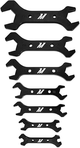 Mishimoto 7-Piece AN Fitting Wrench Set, Aluminum AN3 to AN20 Line Assembly Tools Mishimoto 7-Piece AN Fitting Wrench Set, Aluminum AN3 to AN20 Line Assembly Tools