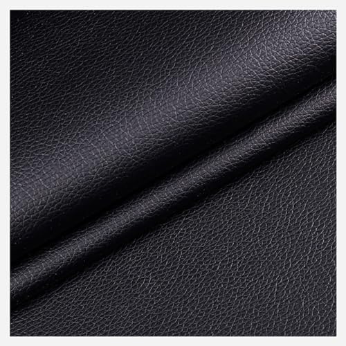 Tissu similicuir vinyle noir 1.6x4m pour la rénovation de canapé et sellerie auto