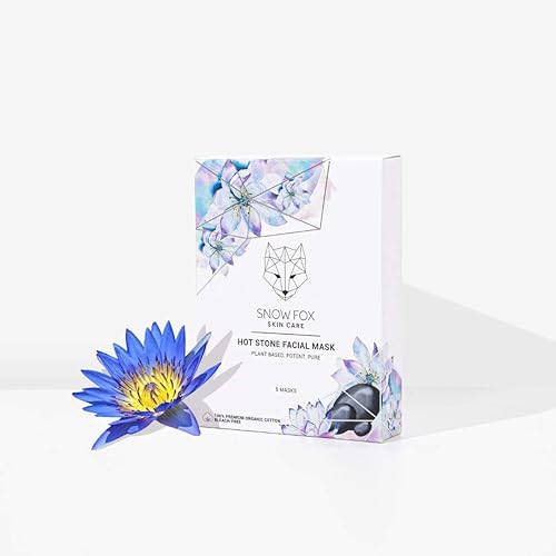 Miniatura 4 de Snow Fox Hot Stone Máscara facial  1 paquete de máscara de calentamiento y minimización de poros con loto egipcio azul y niacinamida