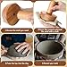 Doublefill 4 Pack Pottery Molds Plaster Molds Wood Pottery Tools with Handle for Ceramic Top Forms DIY Bowls Plate Dish Slump Press Art Making(Hemispherical,3.5'' 4.5'' 5.5'' 6.5'' Thickness 2.5'')
