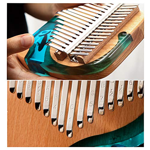 Kalimba Piano à pouce 17 touches en hêtre massif et résine époxy Kalimba portable avec marteau d’accordage, cadeau pour… - Les Beatles, Paul McCartney, John Lennon, RIngo Starr, George Harrison Kalimba Piano à pouce 17 touches en hêtre massif et résine époxy Kalimba portable avec marteau d'accordage, cadeau pour… – Image 3