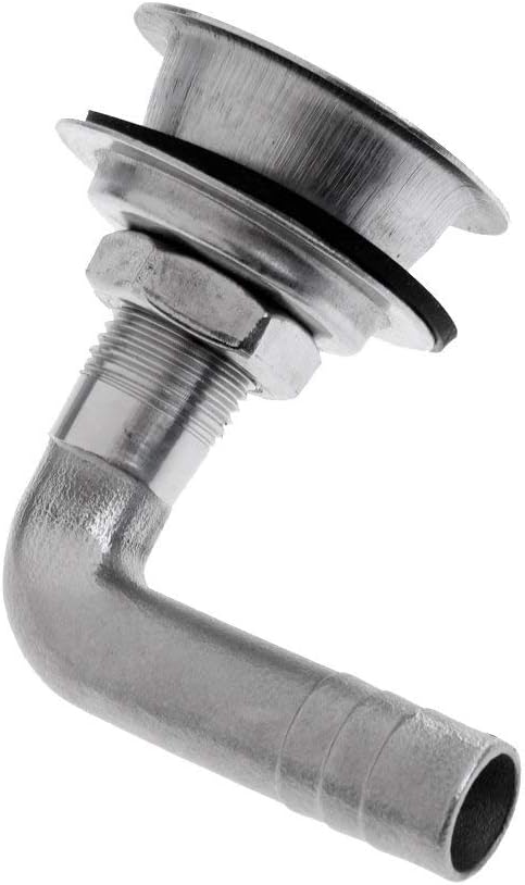 Stainless Steel 90° Marine Fuel Tank Vent Fitting for 5/8" ID Hose, Boat Vent Elbow Hose Barb Connector