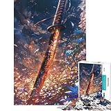 Puzzles pour Adolescents 1000 pièces Blade of Frost Embers Activités Amusantes à la Maison Défi Stimulant Jouet Anti-Stress pour Les 14 Ans et Plus Jeu de Puzzle Offert (38x52cm)