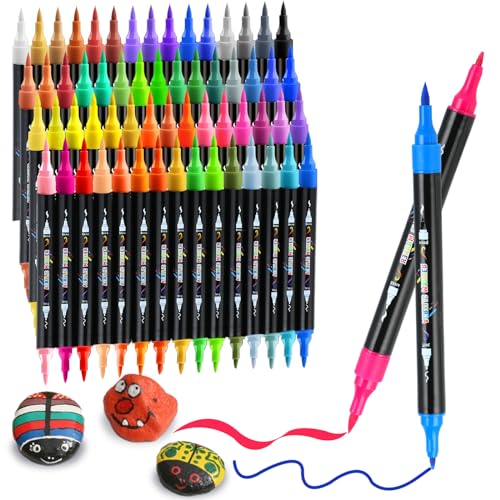 Amazon | アクリルマーカー セット 60色 カラーペン 水性ペン 毒性無し