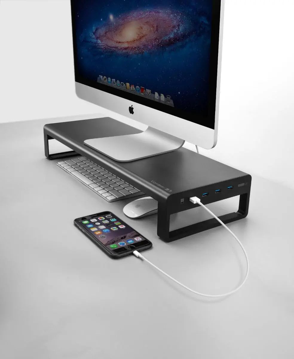 Support de moniteur multifonctionnel - Hub USB - ordinateur portable et ordinateur - Réhausseur pour ordinateur portable - moniteur