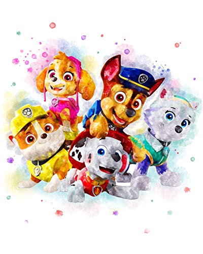 Paw Patrol Watercolor Print Paw Patrol Poster Paw Patrol Printable Artwork Paw Patrol Print Instant Birthday Party Gift Wall Decor Kids Room Decor