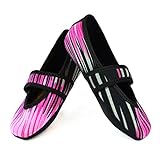 Nufoot Betsy Lou Women's Shoes, Best Foldable & Flexible Flats, Slipper Socks, Travel Slippers & Exercise Shoes, Dance Shoes, Yoga Socks, House Shoes, Indoor Slippers, Pink Aurora, Large