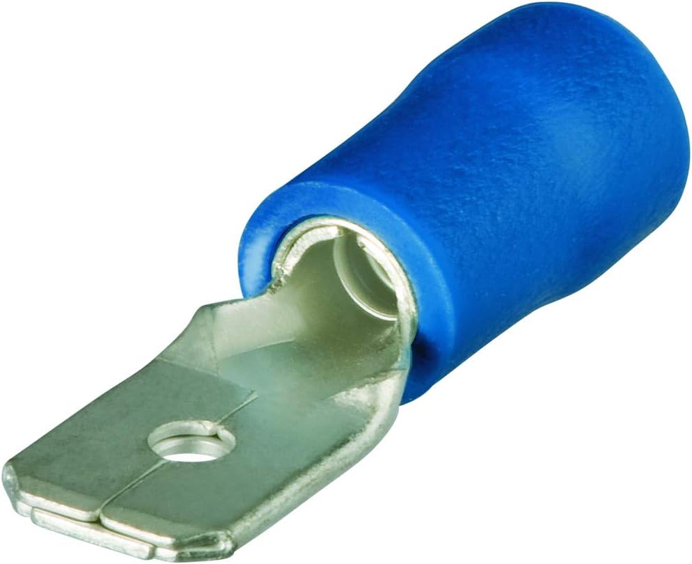 Knipex 97 99 111 Blade Terminal Plugs insulated 6,3x0,8mm in blue (100 Piece)