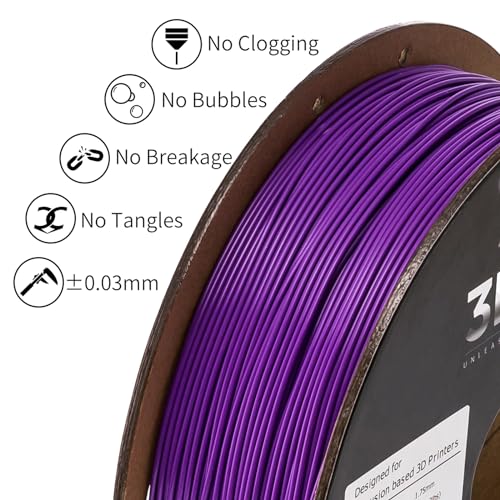 Image of INLAND Micro Center PLA+ 3D Printing Filament 1.75mm - PLA Pro Dimensional Accuracy + /- 0.03 mm - 1kg Cardboard Spool (2.2 lbs) (1 Pack Purple, 1.75mm)