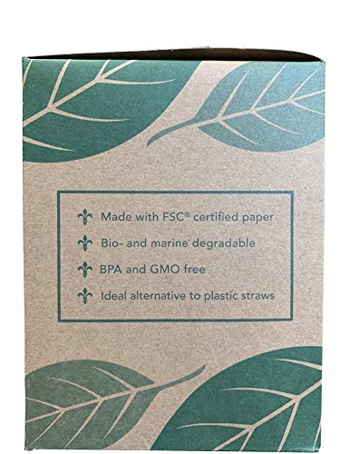 image for Kingseal FSC Certified Paper Disposable Cocktail Straws, Stirrers, Unw
