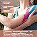 Precut Kinesiology Tape Roll, 3 Rolls, Original Cotton Kinesiology Therapeutic Athletic Tape, Belly Lift Tape, Muscle Tape for Pain Relief Recover, Elastic Kinesiology Athletic Tape