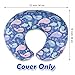 Nursing Pillow Cover, Compatible with Boppy Nursing Pillow Original Size, Breastfeeding Pillow Slipcover for Baby Boys & Girls, Organic Cotton, Machine Washable & Breathable, Blue Whale