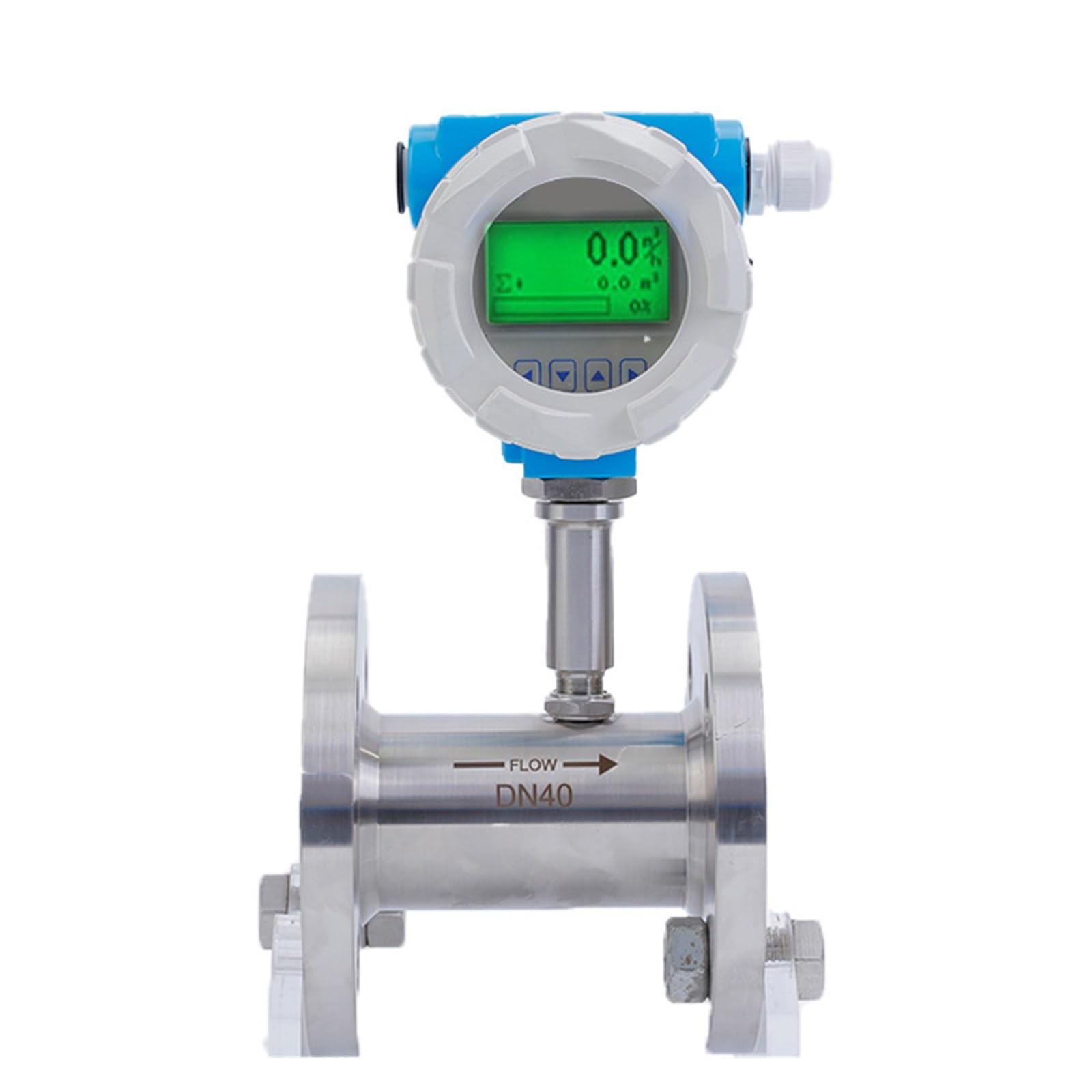 JVDDI Intelligent Integrated Flow Meter Pipeline Type 0.5 Accuracy Class 4-20mA Output Stainless Steel Sensor(DN20mm)