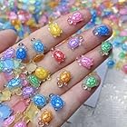 100 PCS Mini Turtles Easter Garden Decorations Outdoor Tiny Turtle Toys UK Sales Mini Resin Animals Cute Turtle Resin Charms Figures for DIY Craft Garden Landscape Dollhouse Potted Plants Decorations