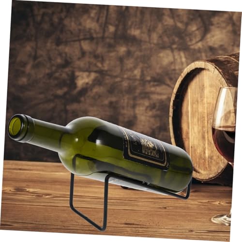Soporte de mesa para botellas de vino de hierro minimalista 3pcs miniatura 4