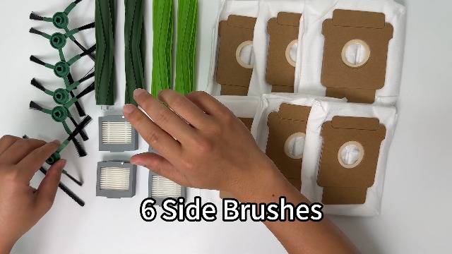 Image of Replacement Parts Compatible with iRobot Roomba Max 705 Vac /Plus 504 Vac Robot Vacuum, for Max 705 Accessories Kit: 4 Main Roller Brushes,6 Dust Bags,4 Filters, 6 Side Brushes(Not for Combo,Only Vac)