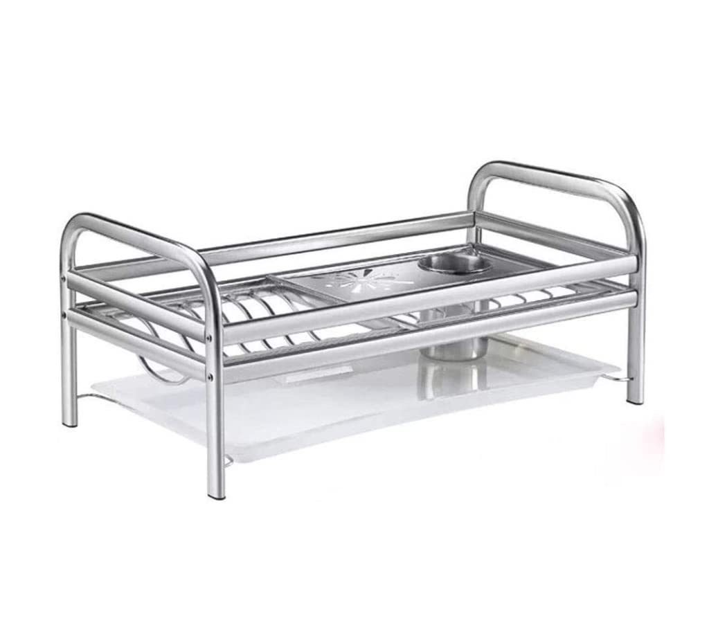 AZHKJKZH Dish Rack Stainless Steel Dish Rack Shelf Drain Organizer Kitchen Chopstick Holder For Small Kitchen(1 Layer)