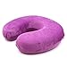 Oyfel - Cuscino da viaggio per aerei, supporto per il collo, morbido cuscino in memory foam per voli, aereo, auto, TV, lettura, rilassamento, cura del collo viola Viola 30*30*8cm