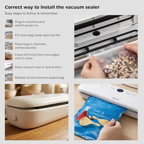 Image of Lifelong Vacuum Sealer Machine for Food Packing with Vacuum Bags | Automatic Seal with Compact Design & Digital Display | Portable Food Sealer, One-Touch Operation, Airtight Storage Preservation
