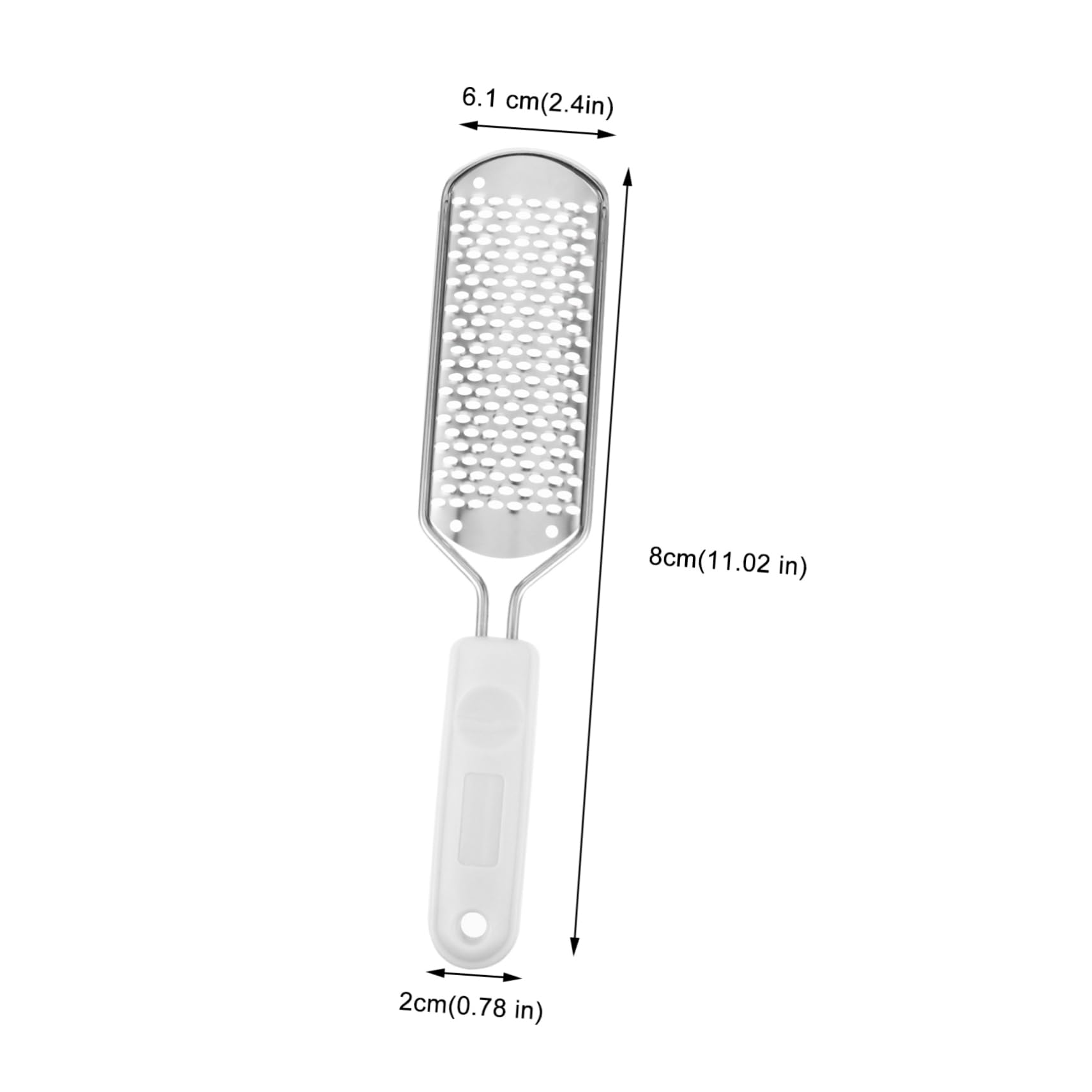 Outanaya 1pc Stainless Steel Foot File Remover with Ergonomic Handle Durable Pedicure Tool for Dead Skin and Removal Present for Foot Care Enthusiasts