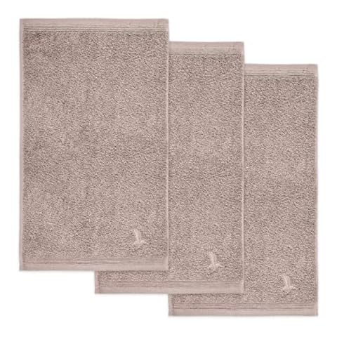 möve Superwuschel Gästetuch 30 x 50 cm aus 100% Baumwolle, cashmere 3er Set Cover