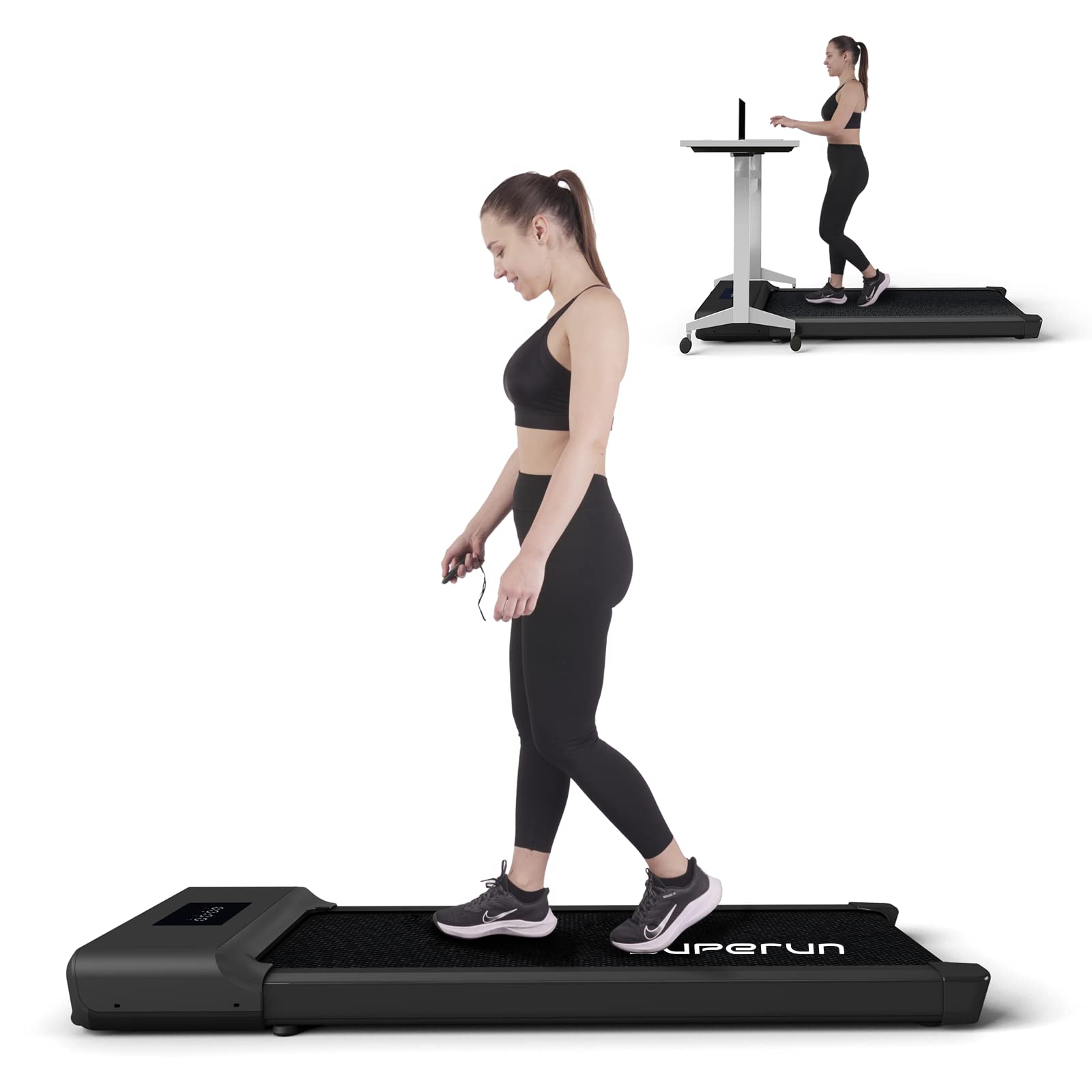 Superun Walking Pad Treadmill Under Desk,Jogging and Walking Treadmill