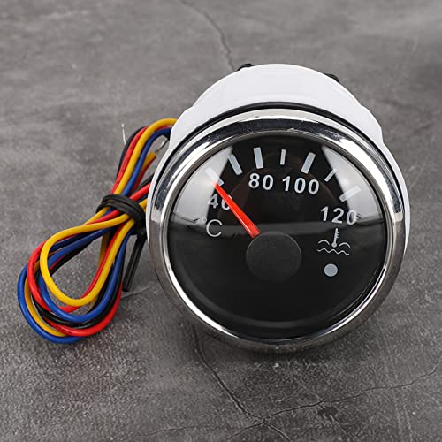 Zusatzinstrumente - Kühlwassertemperaturanzeige, Ersatz Marine Auto Instrument Ersatz Für Auto & Boote Eu-Sensor(Schwarzes Zifferblatt)