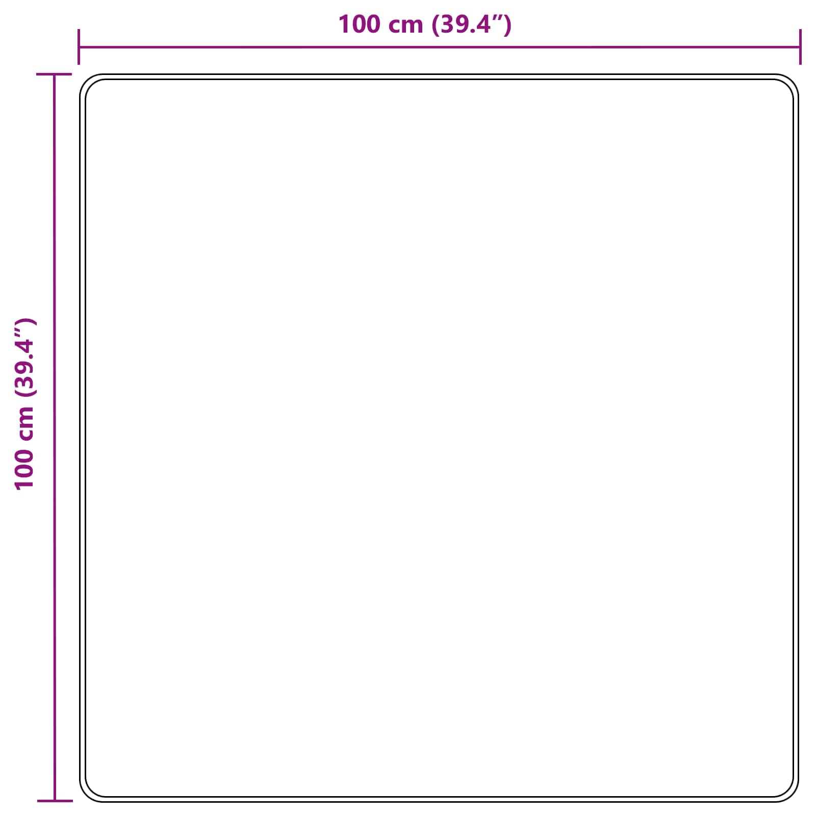 Marsa Tapis de sol, anthracite, 100 x 100 cm, en polyester, PVC, antidérapant, lavable, pour couloir, salon, chambre à coucher, chambre d'enfant, moderne, doux