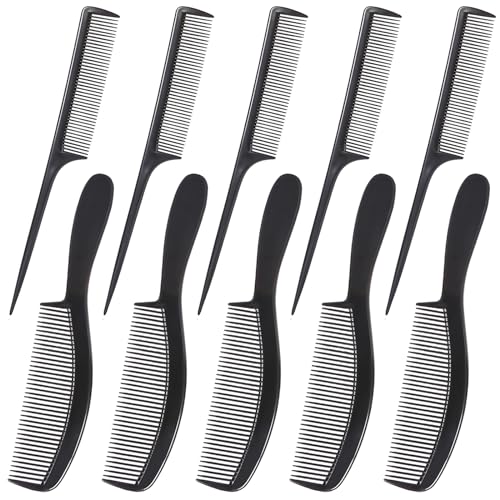Set de 10 peines premium de fibra de carbono negro miniatura 1
