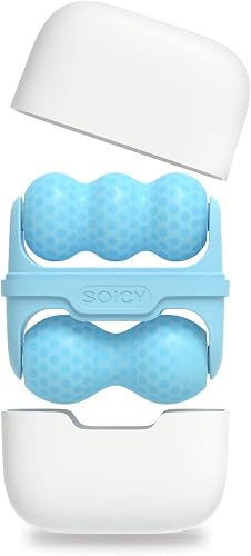 Ice Roller Double Ended, Ice Roller for Face & Eye Puffiness Relief, Ice Face Roller Massager for Migraine Pain, 2 in 1 Facial Ice Roller Skin Care Tool for Whole Body Minor Injury Cold Compress