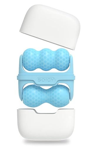 Rodillo de hielo de doble extremo, rodillo de hielo para aliviar la hinchazón facial y ocular, rodillo de hielo masajeador para dolor de migraña,