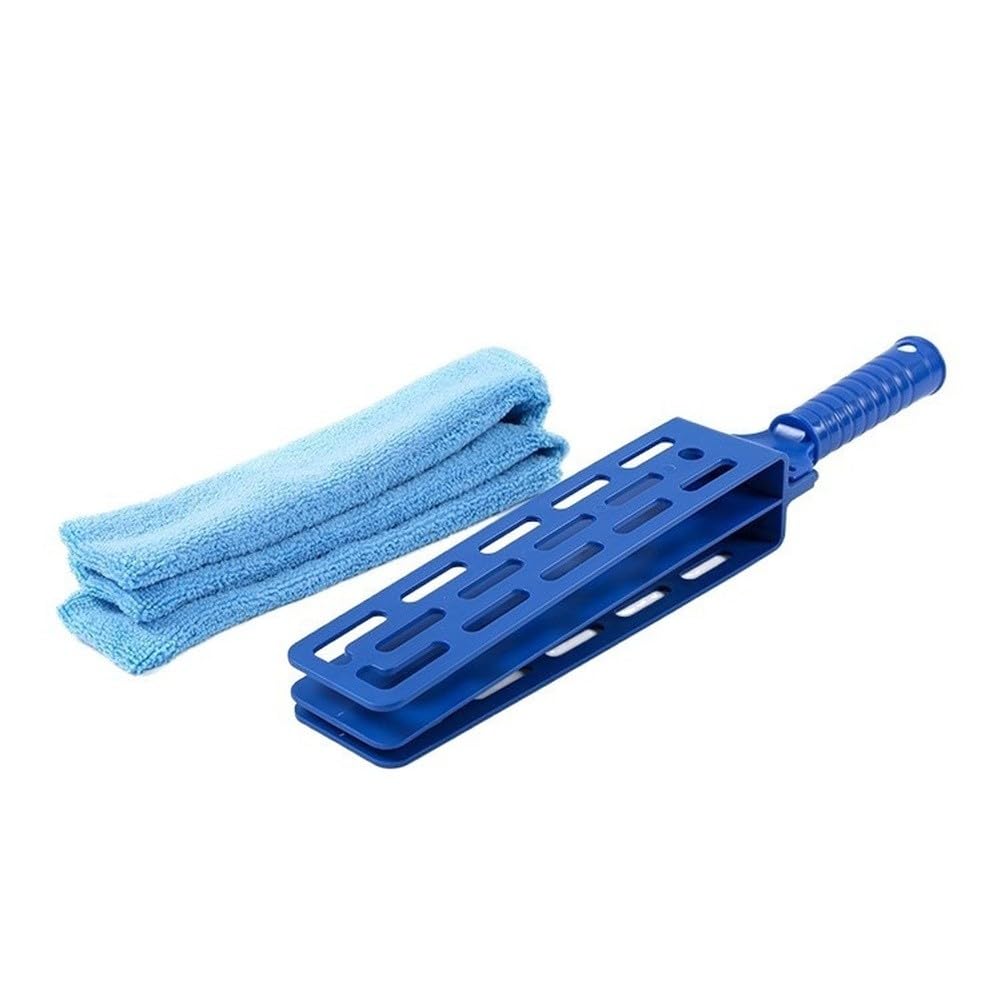 Spazzola per la pulizia delle feritoie in microfibra, prese d'aria e persiane, flessibile per spolverare spazi stretti, manico ergonomico, per casa e ufficio, verde