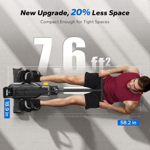 image for MERACH Foldable Rowing Machines for Home, Magnetic Rowing Machine with