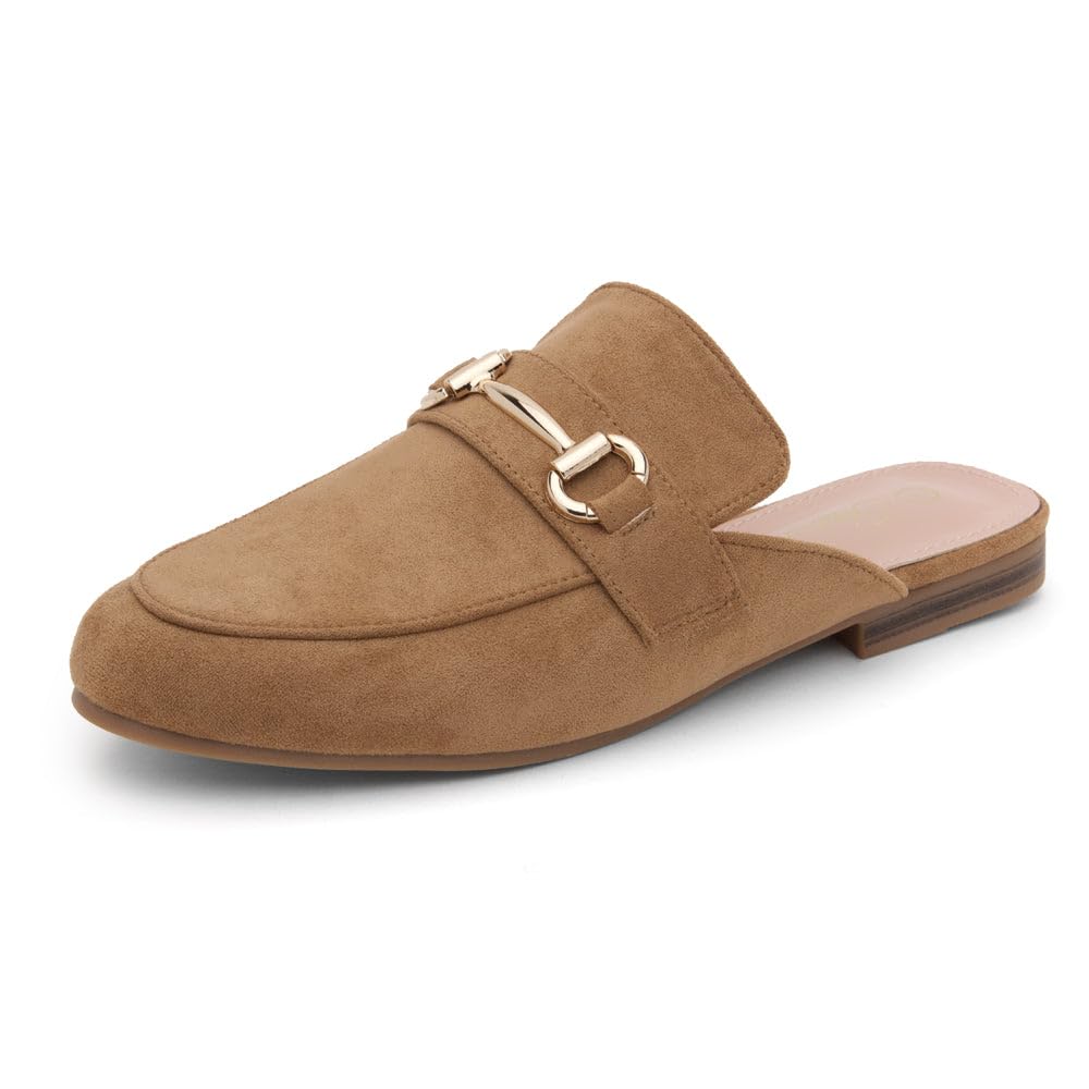 Shoe Land Mules for Women Business Casual Slip On Loafers Closed Round Toe Backless Mule…