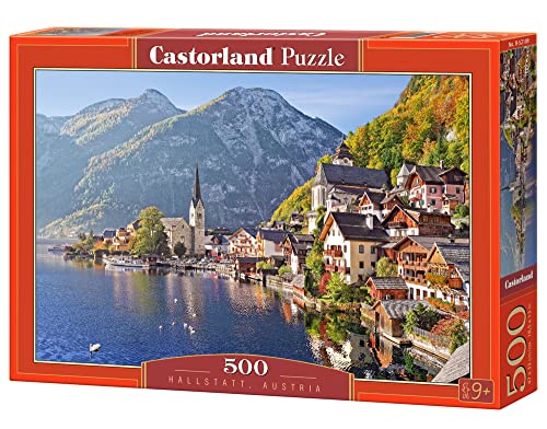 CASTORLAND 500 Piece Jigsaw Puzzle, Hallstatt, Austria, Idyllic Landscape, Tyrolean Alps, Adult Puzzles, Castorland B-52189