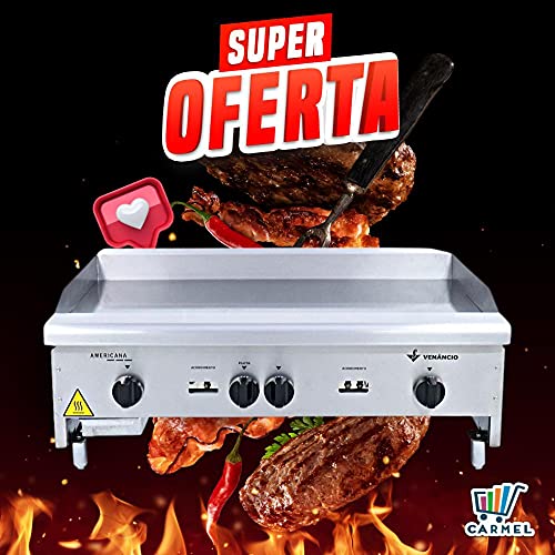 Chapa Americana Lisa Inox Gás 90 cm Cg90 - Venâncio