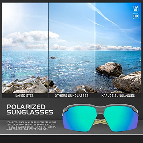 KAPVOE Sports Sunglasses Polarized Cycling Glasses Baseball Running Mountain Bike Triathlon Golf MTB for Men Women - K87 - Image 3