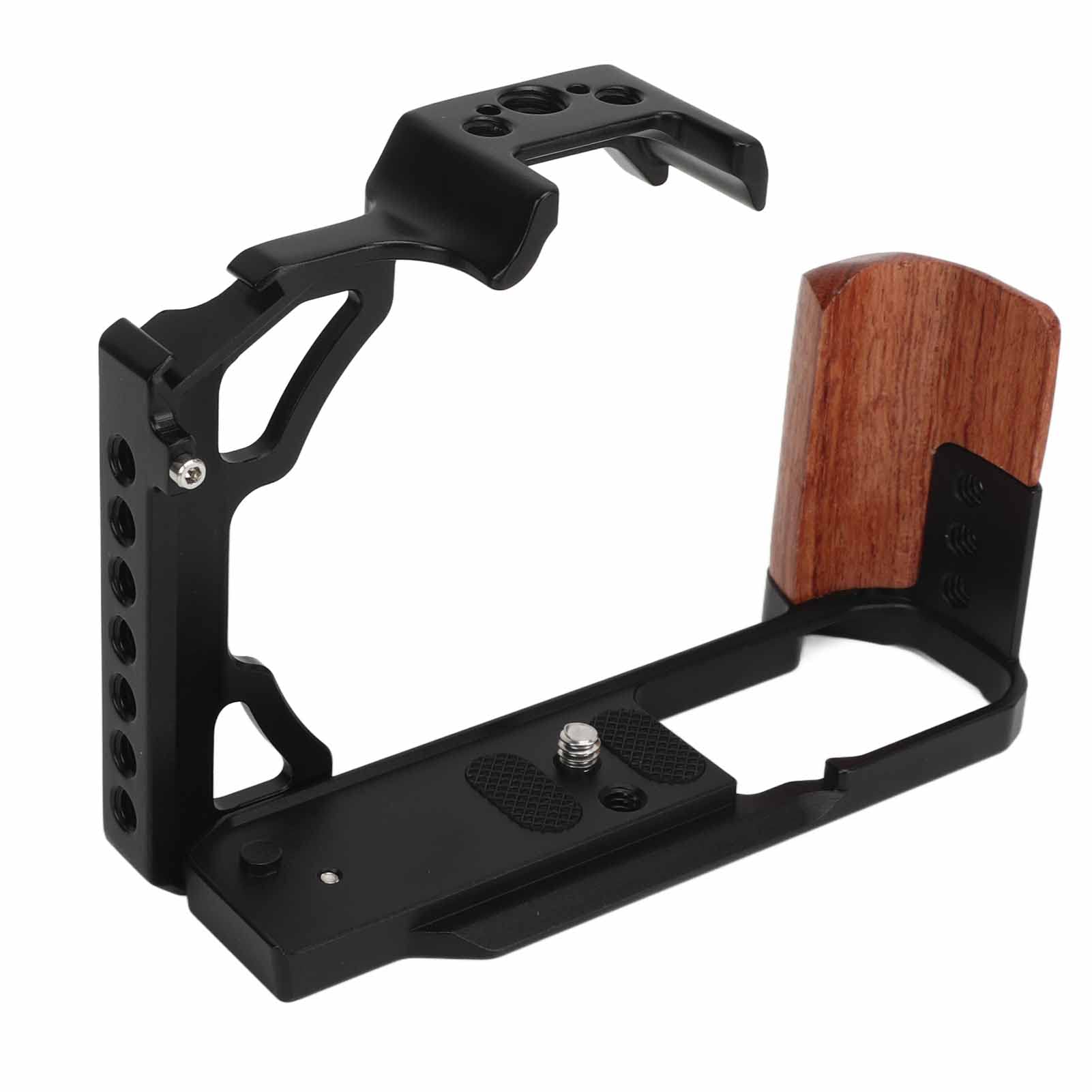 Jaula de Cámara para z FC, Jaula de Aleación de Aluminio con Montura de Zapata Fría Integrada, Kit de Creación de Películas de Jaula de Cámara, con Mango de Madera, Orificio