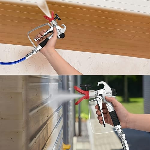 Image of Sprayer Accessories Parts，Spray Painted Extension Pole with Paint Sprayer Hose，Compatible with Graco 390 395 Spraying Machine，Airless Paint Spray Gun Set