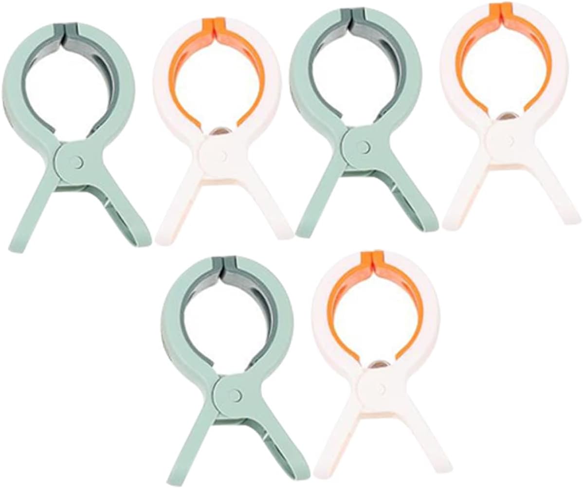 VOSAREA 30pcs Windproof Beach Towel Clips Non- Clothespins for Quilts Laundry and Outdoor Use Lightweight Portable Clamps for Towel and Clothes Hanging