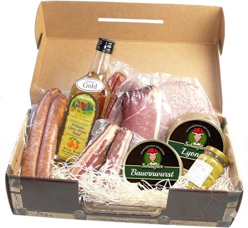 Schwarzwald Metzgerei - Geschenkset 'Brotzeit' mit verschiedenen Wurtsspezialitäten, einem...
