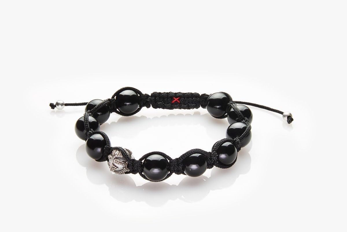 Trolltunga agate silver plated shamballa bracelet