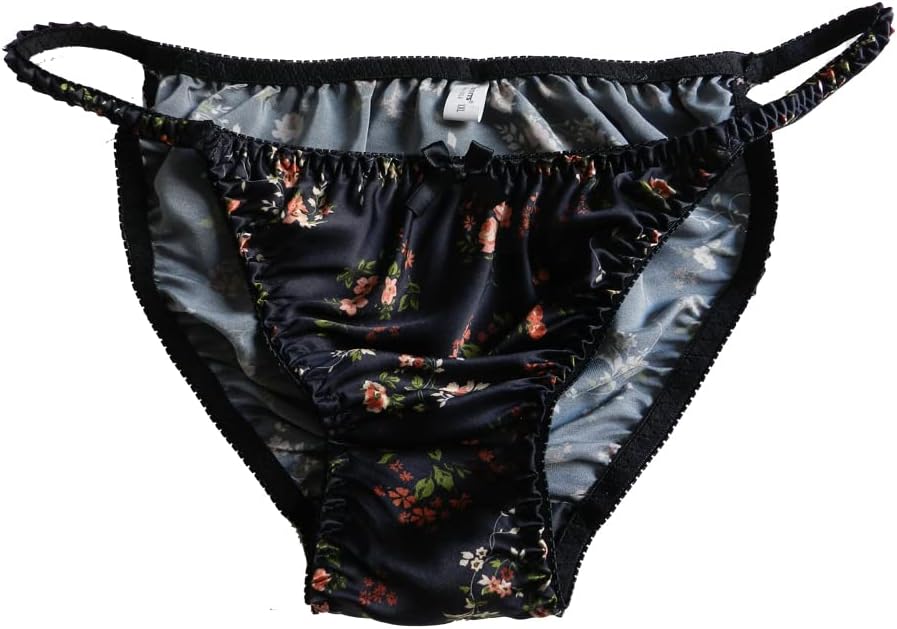 6Pieces Women's Silk String Panties Bikini Flower Size S-XXL(26-41") - Image 3