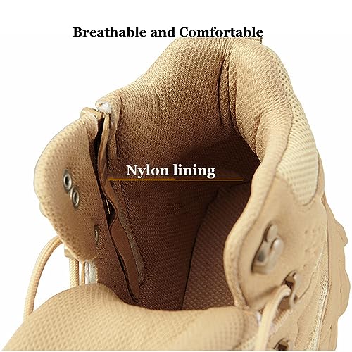 Men's Military Tactical Boots Combat Boots 6 Inches Lightweight Work Army Side Zipper Motorcycle Boot3