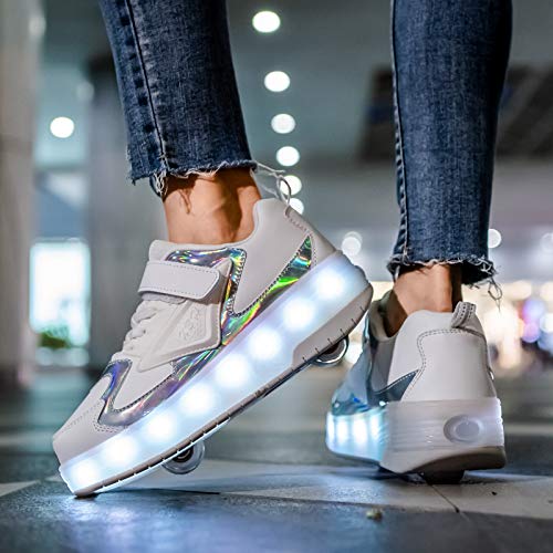 Image of Ylllu Kids LED Roller Skate Shoes with Wheel Light up Roller Shoes Gift for Girls Boys Children