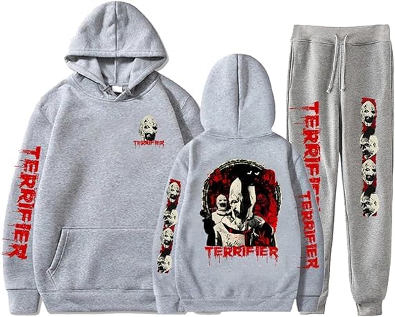 Horror Hoodie, Terrifier Merch Scream Hoodies Sweatshirt Jogger Pants Set Sweatshirts Sweatpants for Women Men